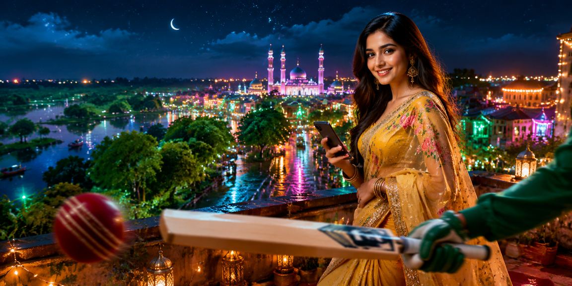 সিলেটে শাড়ি পরা একজন নারী 3190 প্ল্যাটফর্মে ক্রিকেট বেটিং করছেন